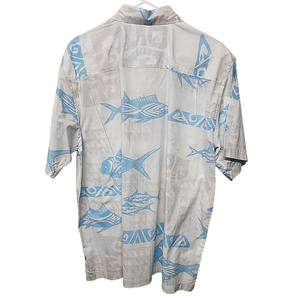 Quicksilver Waterman Collection Shirt Mens Xl Multicolor Fish Pattern Button Up - Picture 6 of 8